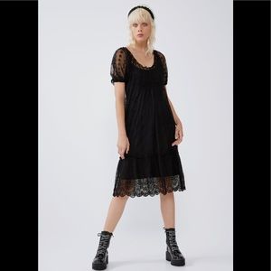 NWT ZARA BLACK Mini Dress M Short Sleeve